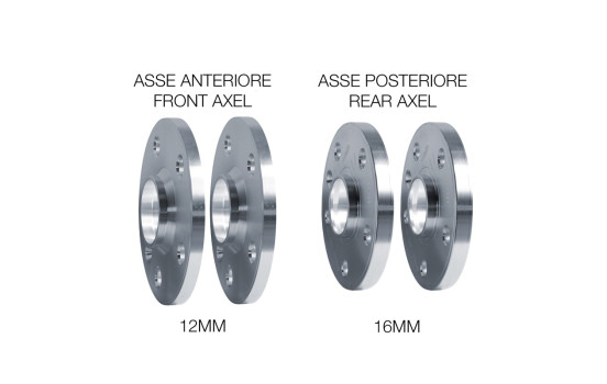 Simoni Racing Aluminum Wheel Spacer Set - 2x12mm - 2x16mm for Alfra Romeo Mito, Image 3
