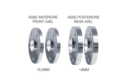 Simoni Racing Aluminum Wheel Spacer Set - Renault Clio - 2x16.5mm - 2x19mm, Image 3