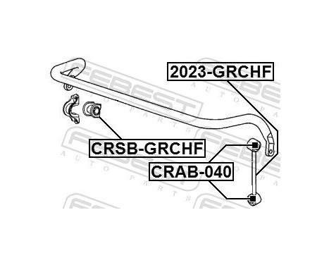 Bearing Bush, stabiliser, Image 2