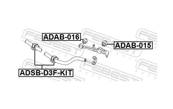 Bearing Bush, stabiliser, Image 2