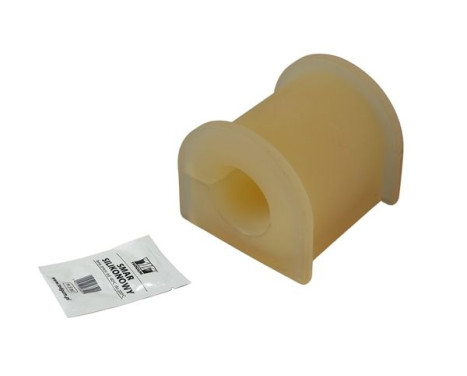 Stabilizer bearing on control arm