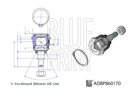 ball joint ADBP860170 Blue Print