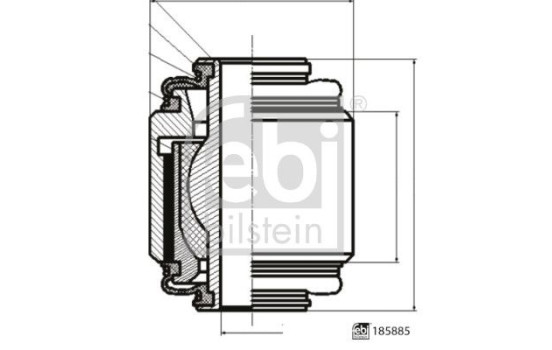 Control arm rubber 185885 FEBI