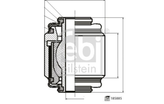 Control arm rubber 185885 FEBI