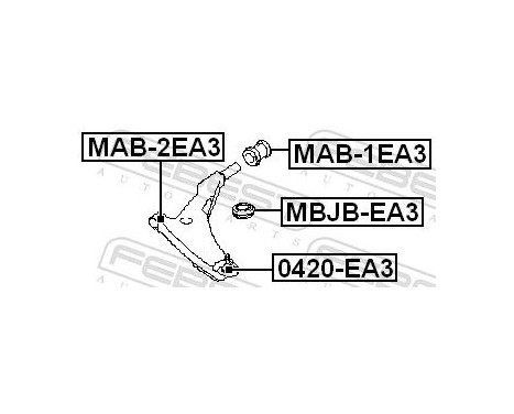Control Arm-/Trailing Arm Bush, Image 2