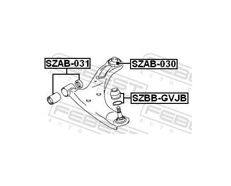 Control Arm-/Trailing Arm Bush, Image 2