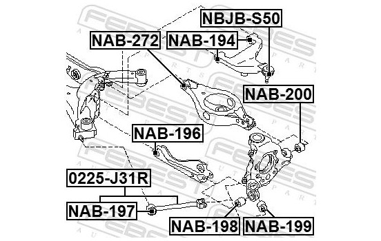 Control Arm-/Trailing Arm Bush, Image 2