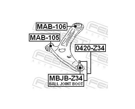 Control Arm-/Trailing Arm Bush, Image 2