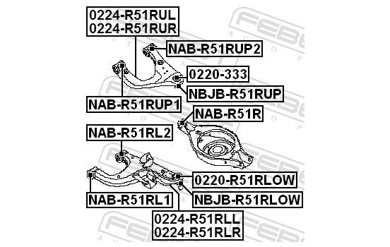 Control Arm-/Trailing Arm Bush