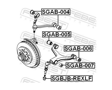Control Arm-/Trailing Arm Bush