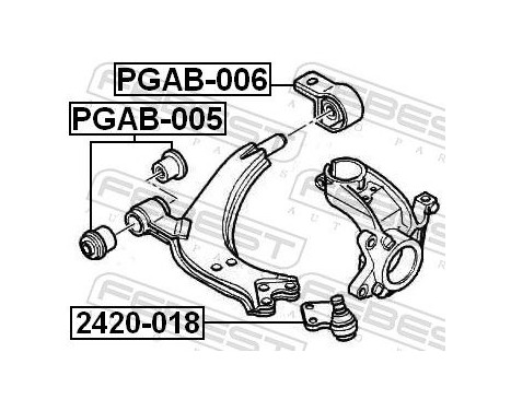 Control Arm-/Trailing Arm Bush, Image 2