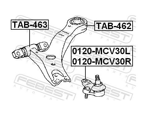 Control Arm-/Trailing Arm Bush, Image 2