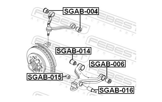 Control Arm-/Trailing Arm Bush, Image 2