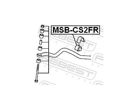Bearing Bush, stabiliser, Image 2