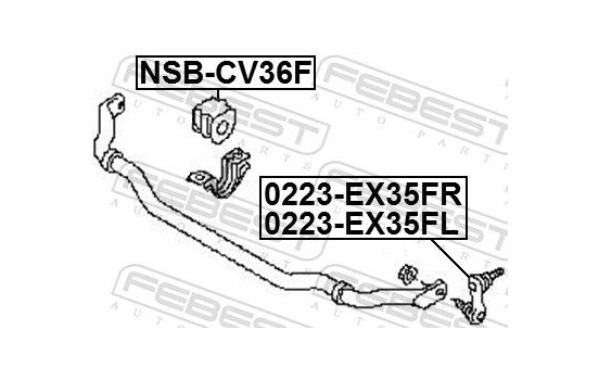Bearing Bush, stabiliser, Image 2