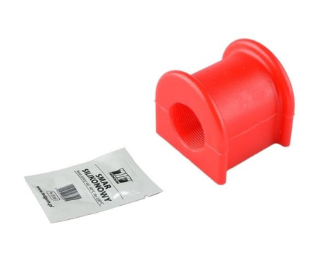 Stabilizer bearing on control arm