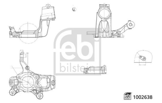 Axle, suspension 1002638 FEBI