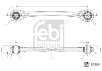 Control arm, wheel suspension 185566 FEBI