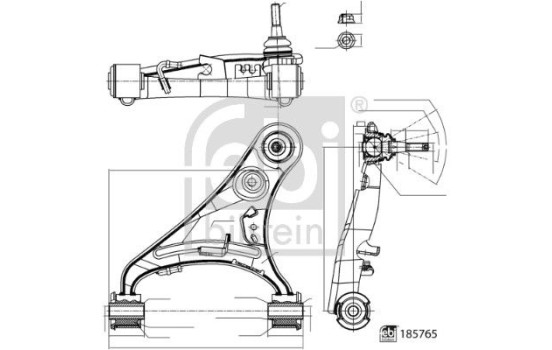 Control arm, wheel suspension 185765 FEBI