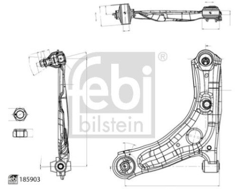 Control arm, wheel suspension 185903 FEBI