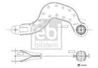Control arm, wheel suspension 185909 FEBI
