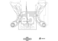 Control arm, wheel suspension 186459 FEBI