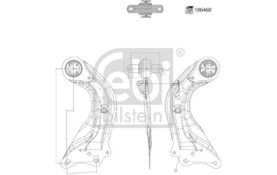 Control arm, wheel suspension 186460 FEBI