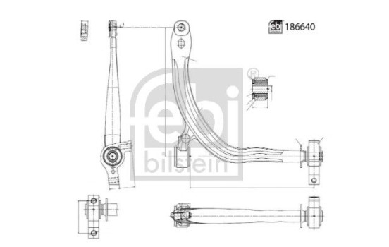 Control arm, wheel suspension 186640 FEBI