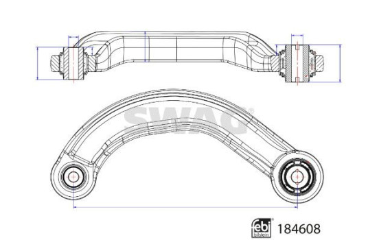Control arm, wheel suspension 33109485 Swag