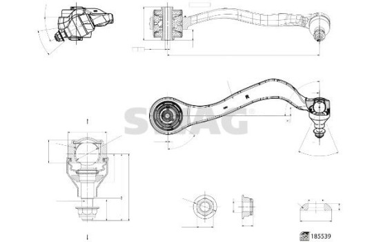 Control arm, wheel suspension 33109965 Swag