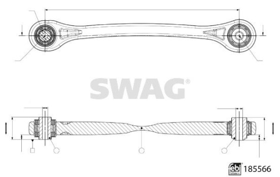 Control arm, wheel suspension 33109977 Swag