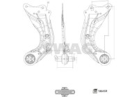Control arm, wheel suspension 33110404 Swag