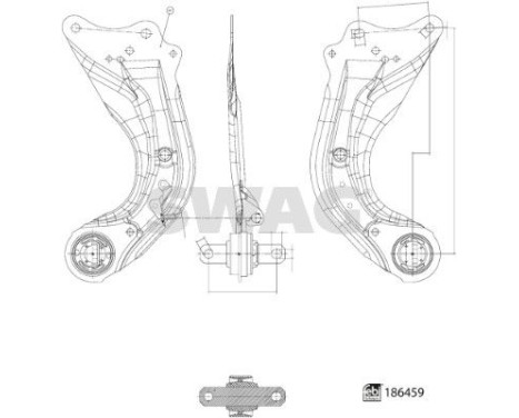 Control arm, wheel suspension 33110404 Swag