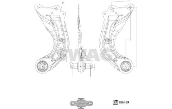 Control arm, wheel suspension 33110404 Swag