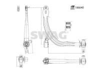 Control arm, wheel suspension 33110489 Swag