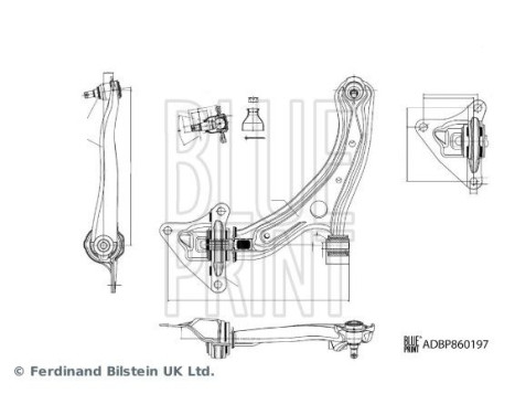 Control arm, wheel suspension ADBP860197 Blue Print