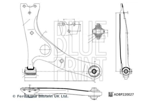 Control arm, wheel suspension ADBP860200 Blue Print