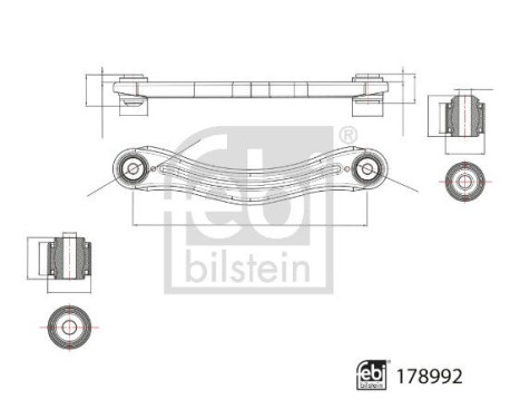 Rod/Support wheel suspension 178992 FEBI, Image 3