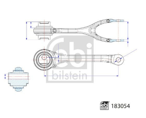 support arm with bearing 183054 FEBI