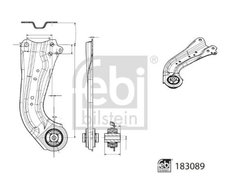 support arm with bearing 183089 FEBI