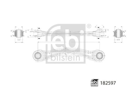 support arm with bearings 182597 FEBI