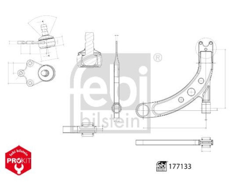 Track Control Arm ProKit 177133 FEBI, Image 3