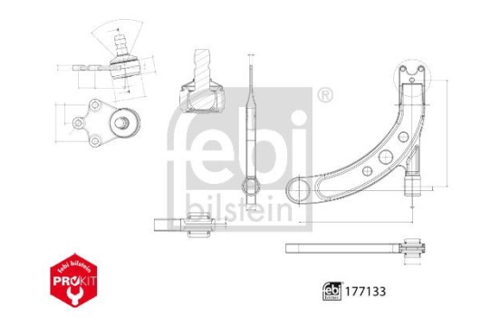 Track Control Arm ProKit 177133 FEBI, Image 3