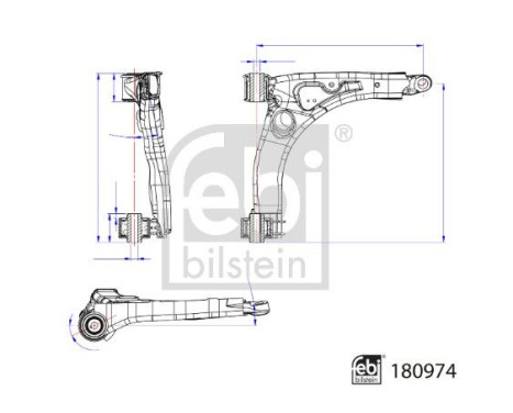 Wishbone, suspension 180974 FEBI, Image 2