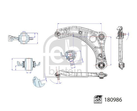 Wishbone, suspension 180986 FEBI, Image 2
