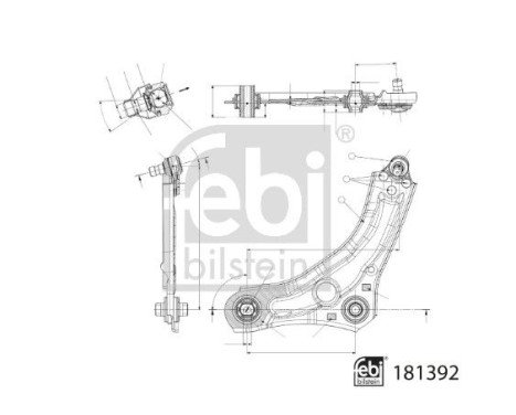 Wishbone, suspension 181392 FEBI, Image 2