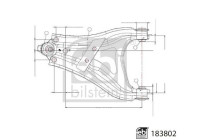 Wishbone, suspension 183802 FEBI