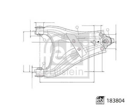 Wishbone, suspension 183804 FEBI