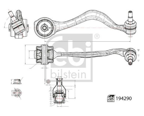 Wishbone, suspension 194290 FEBI
