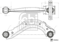 Wishbone, suspension 195148 FEBI
